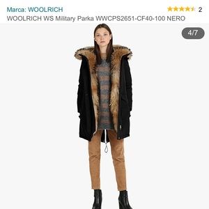 Woolrich Down parka: wind-resistant, water-repellent, duck down,raccoon fur trim